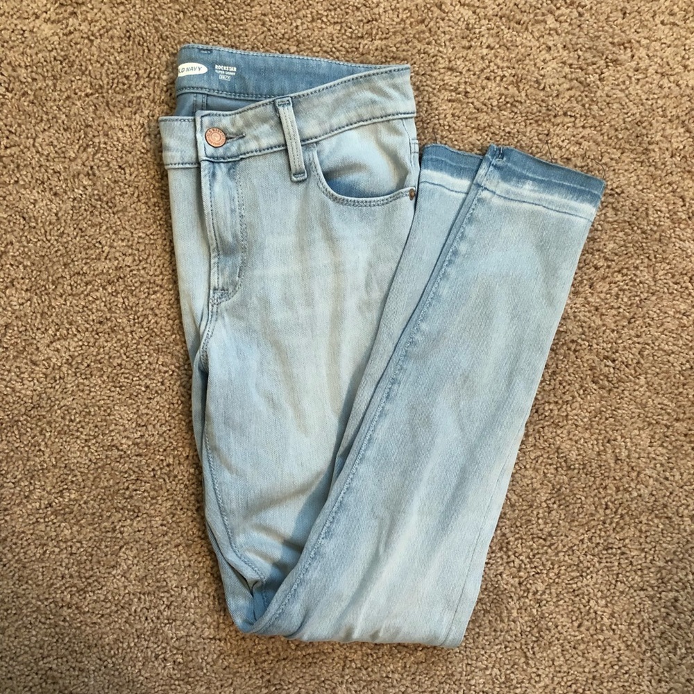 Old Navy Rockstar Super Skinny 24/7 Light-Wash Jeans